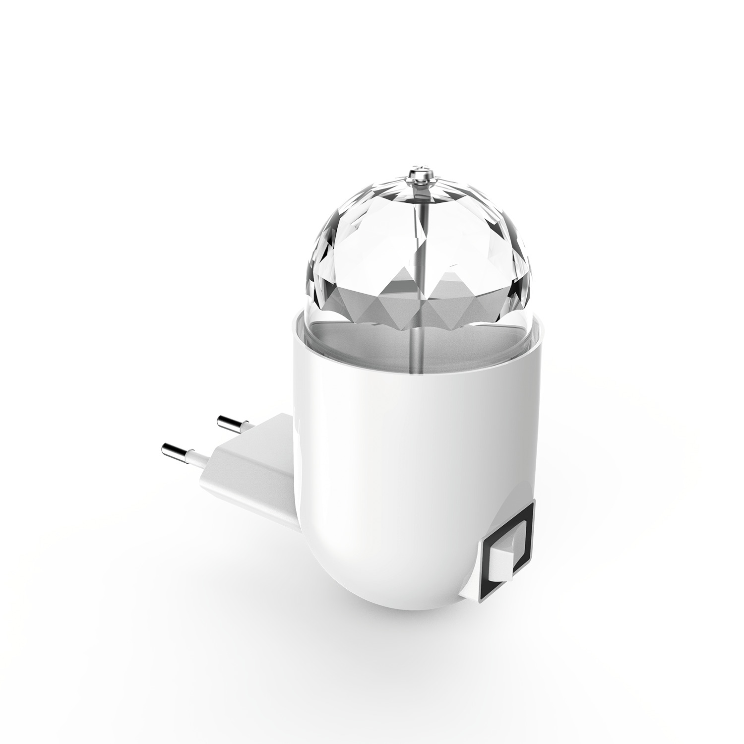 Светильник ночник розеточный 3 Вт Белый IP20 с фиксированной проекцией ДИСКО MOOD