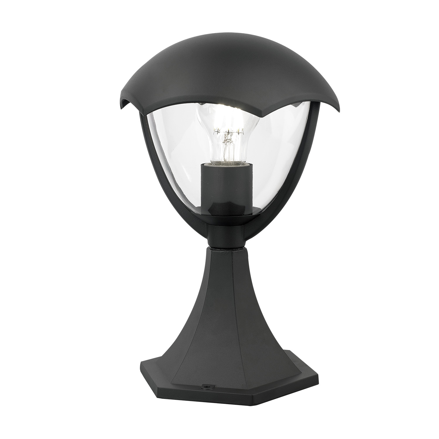 Светильник садово-парковый на постамент НТУ 1хE27 AC 220В Черный IP54 200х200х310мм Алюминий ландшафтный Aura