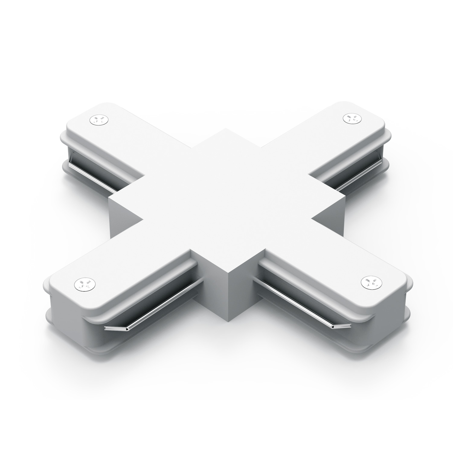 Коннектор для трековых шинопроводов AC 220В Белый IP20 Х-образный Track