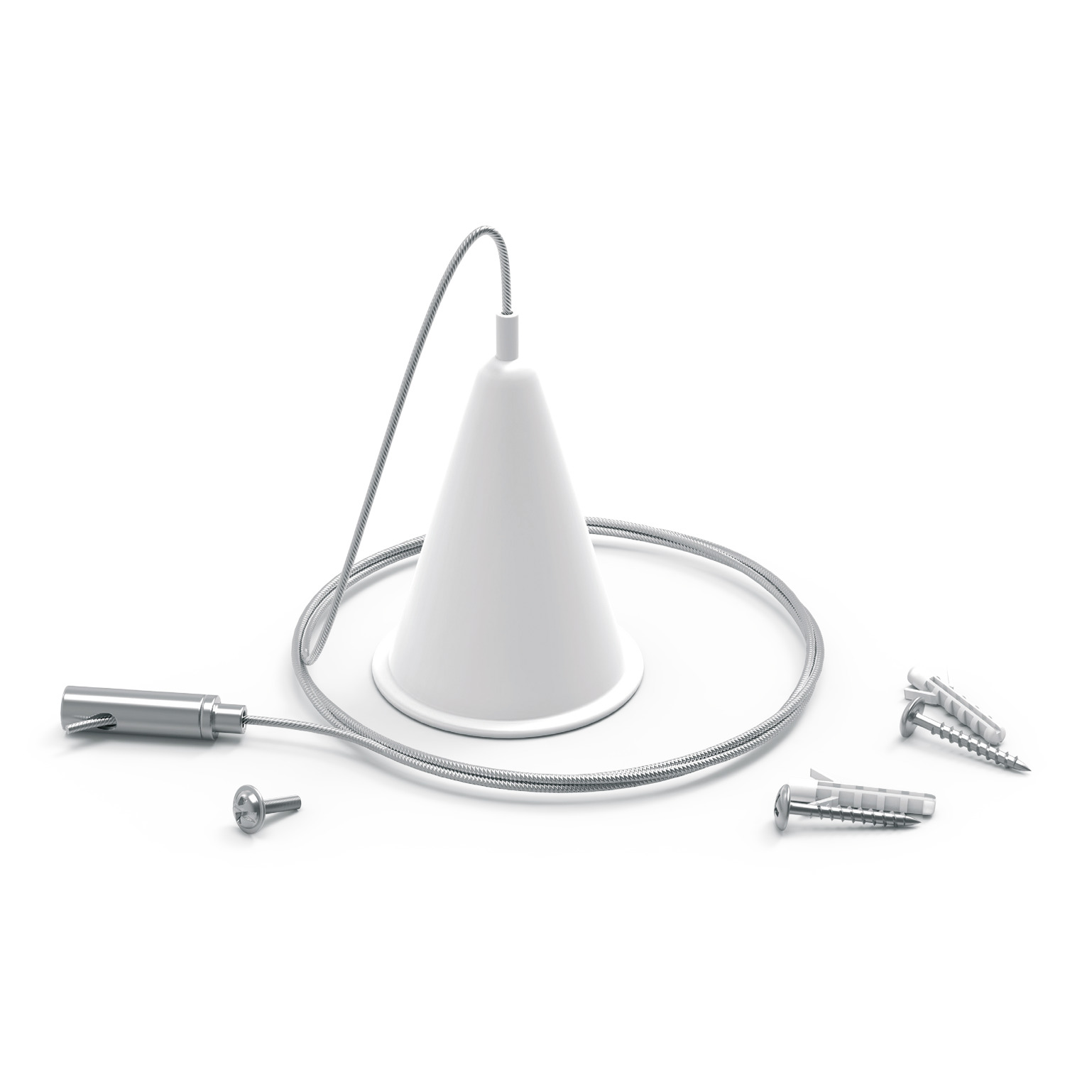 Комплект подвесов для трековых шинопроводов Белый 1шт Track