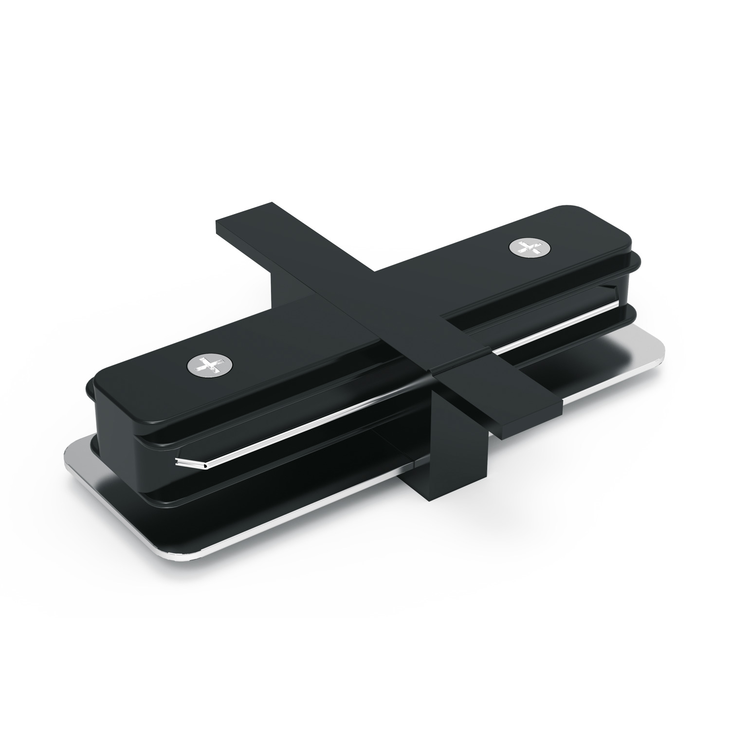 Коннектор для встраиваемых трековых шинопроводов AC 220В Черный IP20 прямой (I) Track