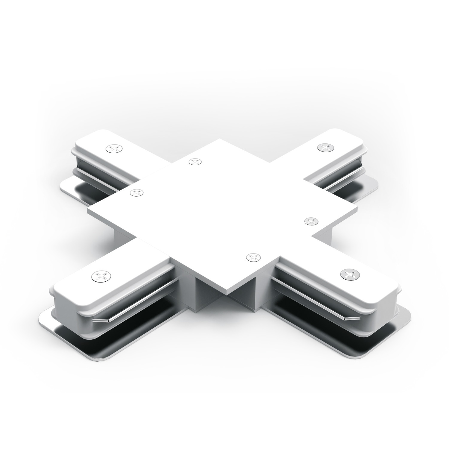 Коннектор для встраиваемых трековых шинопроводов AC 220В Белый IP20 Х-образный Track