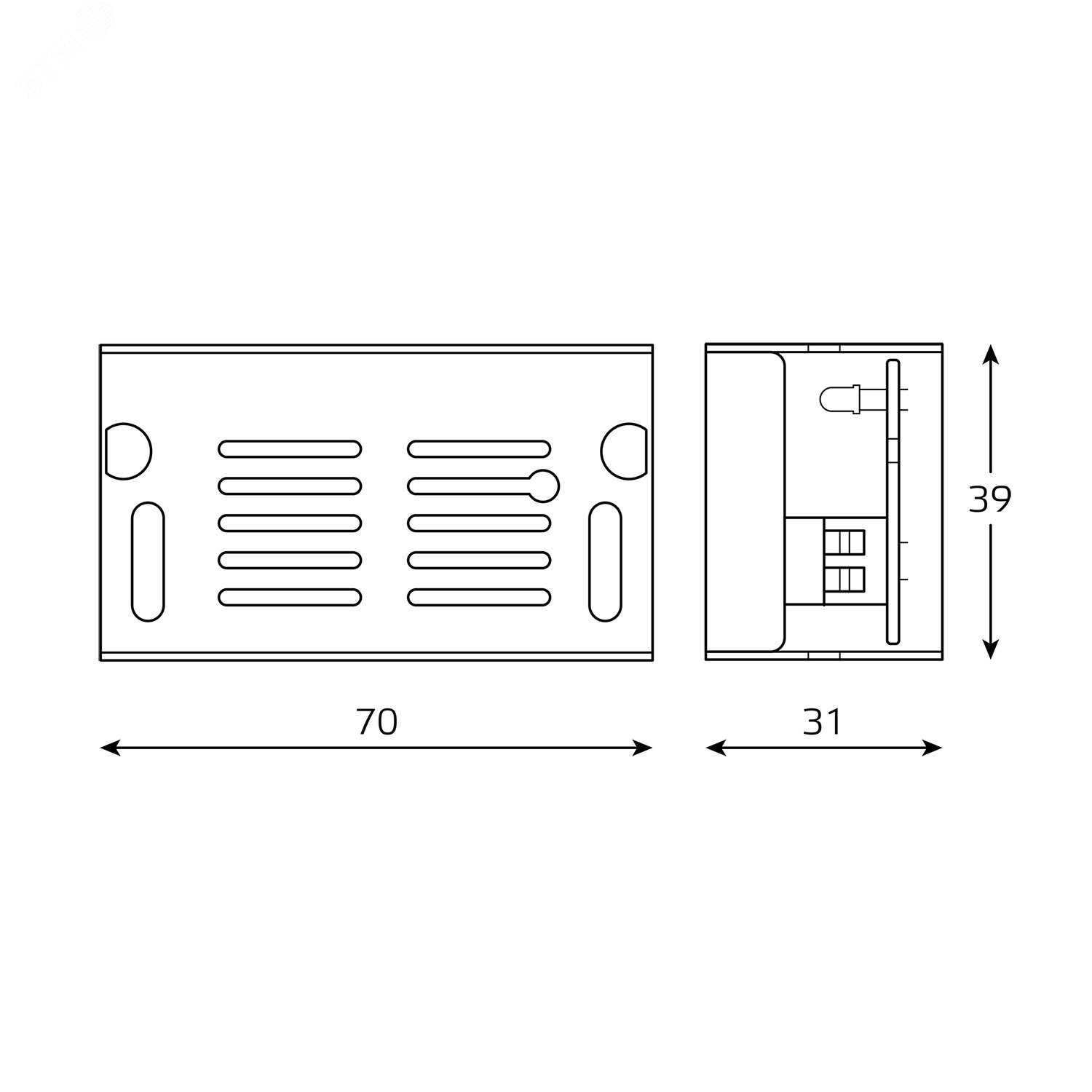 Блок питания (драйвер) для светодиодной ленты 15 Вт 12 В IP20 Basic BT500 GAUSS - превью 6