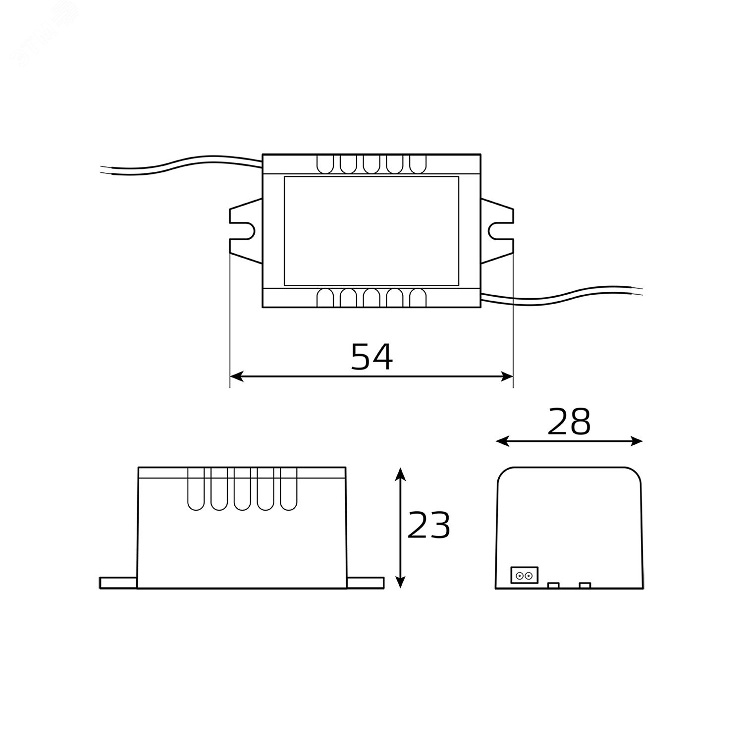 Блок питания (драйвер) для светодиодной ленты 5 Вт 12 В герметичный IP67 Basic Gauss BT520 GAUSS - превью 6