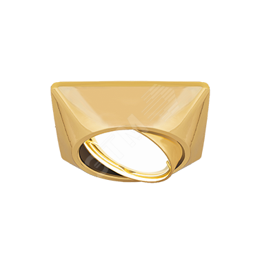 Светильник точечный встраиваемый под лампу ДВО GU5.3 1х35 Вт 220-230В IP20 монт d80 мм Золотой Metal