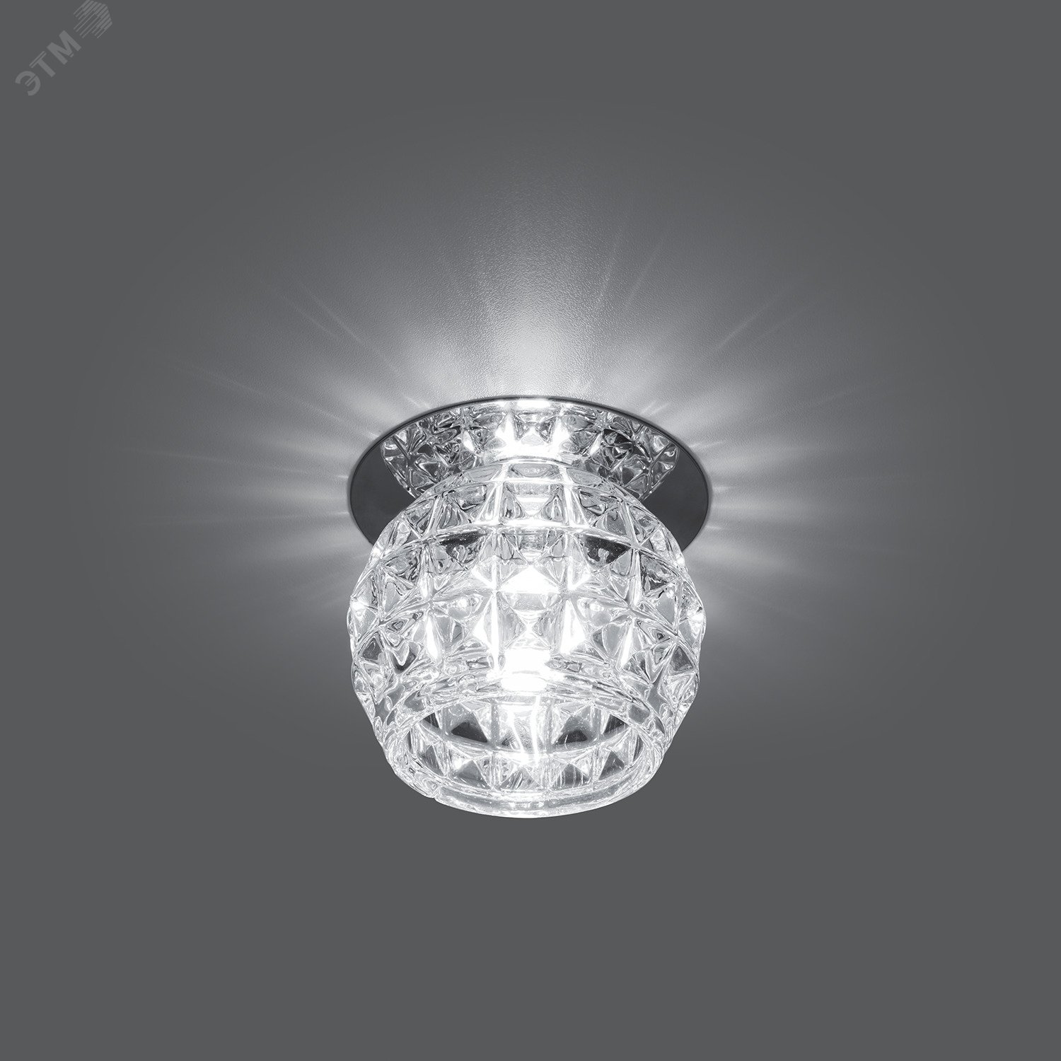 Светильник точечный встраиваемый под лампу ДВО G9 1х35 Вт 110-240В IP20 монт d50 мм Хром Crystal Gauss CR018 GAUSS - превью 5