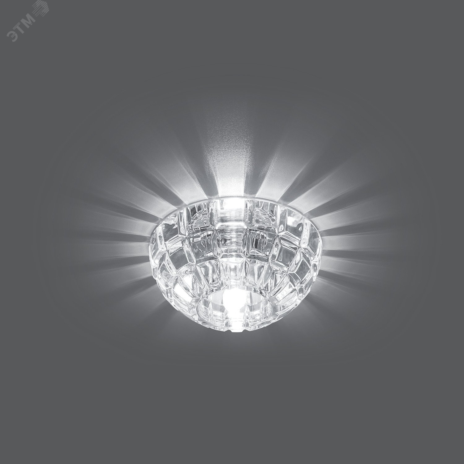 Светильник точечный встраиваемый под лампу ДВО G9 1х35 Вт 110-240В IP20 монт d50 мм Хром Crystal Gauss CR019 GAUSS - превью 5