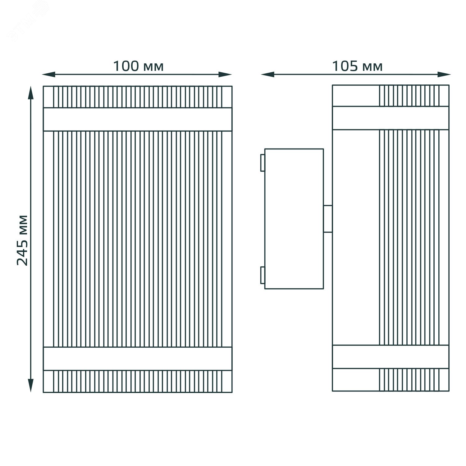 Светильник садово-парковый НТУ 2x50 Вт 100х100х245 мм IP54 настенный 2хGU10 Enigma Gauss GD161 GAUSS - превью 7
