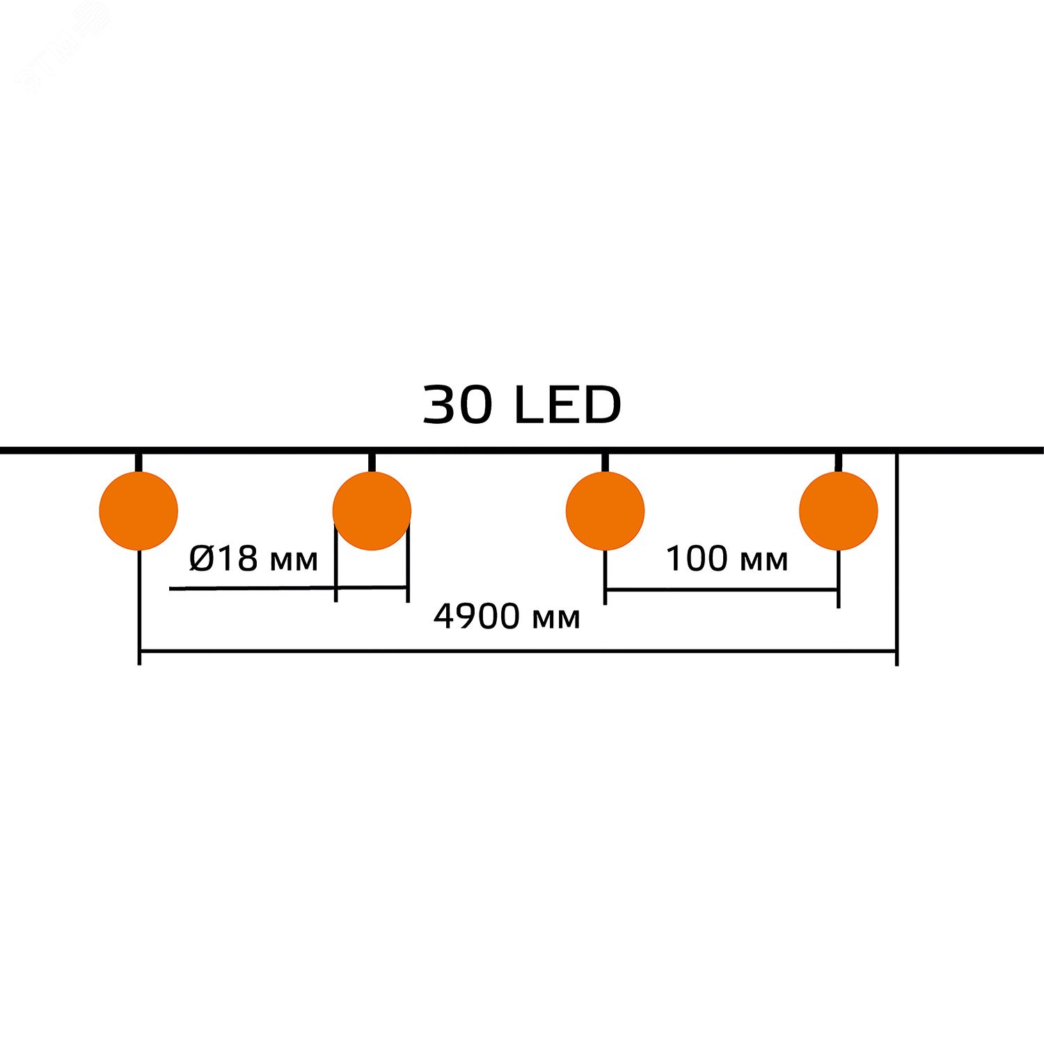 Гирлянда садовая на солнечной батарее 30 LED ламп Шары Белый свет Solar Gauss GS032 GAUSS - превью 5
