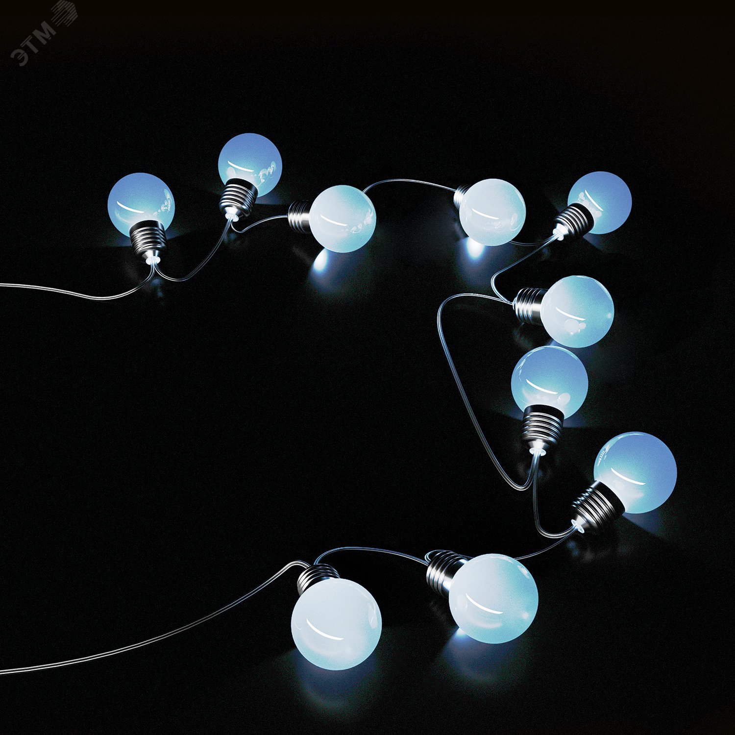 Изображение товара Гирлянда садовая на солнечной батарее 10 LED ламп Большие Шары