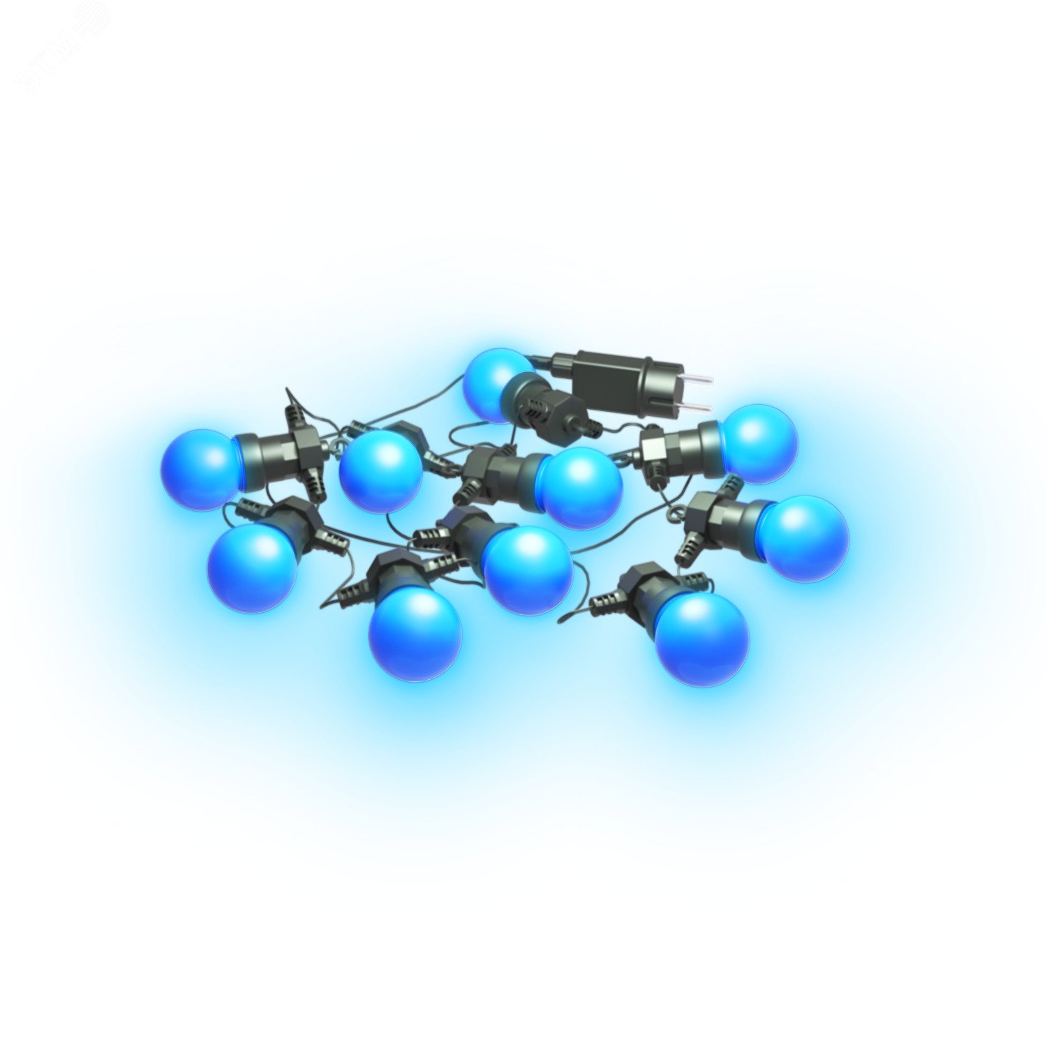 Гирлянда светодиодная Белт Лайт 10 ламп 7,7 м IP44 синий Holiday HL063 GAUSS - превью 4