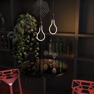 Лампа светодиодная филаментная LED 4 Вт 330 лм 2700К контурная Artline A72 теплый E27 AC 220В матовая колба Black Filament - фото 6