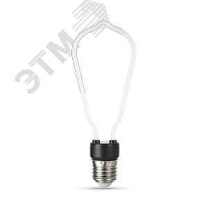 Лампа светодиодная филаментная LED 4 Вт 330 лм 2700К AC185-265В E27 ST64 теплая матовая колба Black Filament