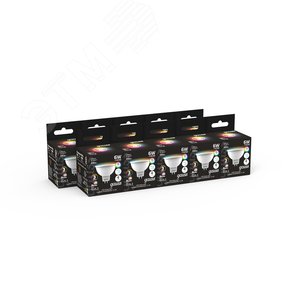 Лампа светодиодная LED 6 Вт 440 лм RGBW софит MR16 GU5.3 AC 220В RGBW и диммирование от пульта Black - фото 3