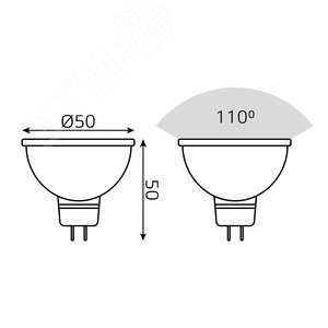 Лампа светодиодная LED 6 Вт 440 лм RGBW софит MR16 GU5.3 AC 220В RGBW и диммирование от пульта Black - фото 10