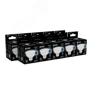 Лампа светодиодная LED 5 Вт 530 лм 4100К софит MR16 нейтральный GU5.3 AC 220В Black - фото 12