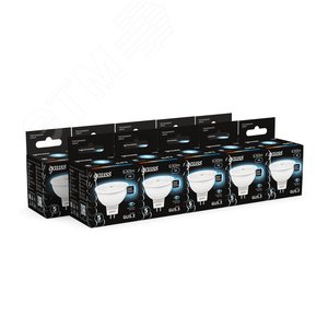 Лампа светодиодная LED 7 Вт 630 лм 4100К софит MR16 нейтральный GU5.3 AC 220В Black - фото 12