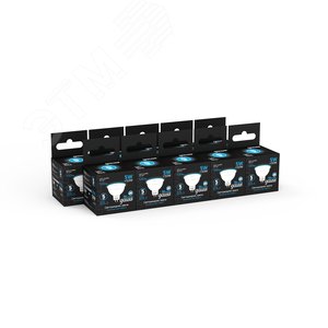 Лампа светодиодная LED 5 Вт 530 лм 6500К софит MR16 холодный GU5.3 AC 220В Black - фото 13