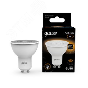 Лампа светодиодная LED 5 Вт 500 лм 3000К софит MR16 теплый GU10 AC 220В Black - фото 11
