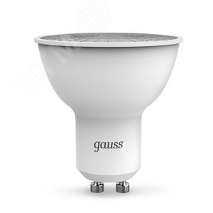 Лампа светодиодная LED 5 Вт 530 лм 4100К софит MR16 нейтральный GU10 AC 220В диммируемая Black - фото 1