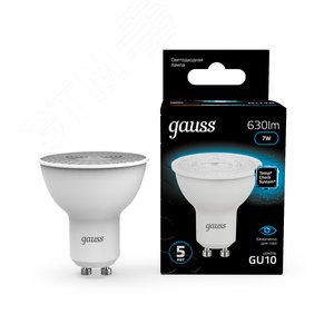Лампа светодиодная LED 7 Вт 630 лм 6500К софит MR16 холодный GU10 AC 220В Black - фото 12