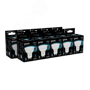 Лампа светодиодная LED 7 Вт 630 лм 6500К софит MR16 холодный GU10 AC 220В Black - фото 13