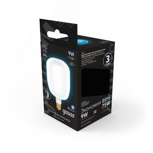 Лампа светодиодная филаментная LED 9 Вт 890 лм 4100К V140 нейтральный E27 AC 220В матовая колба Black Filament - фото 4