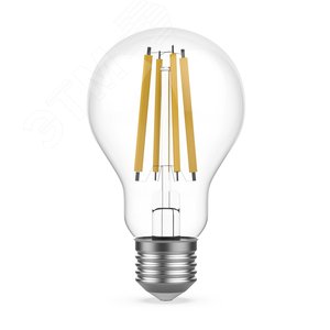Лампа светодиодная филаментная LED 17 Вт 1550 лм 4100К А60 груша нейтральный E27 AC 220В прозрачная колба Basic - фото 1