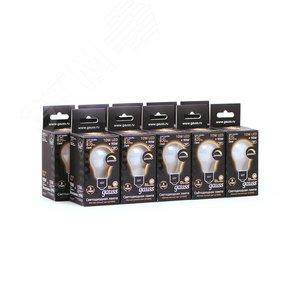 Лампа светодиодная филаментная LED 10 Вт 820 лм 2700К А60 груша теплый E27 AC 220В матовая колба диммируемая Black Filament - фото 3