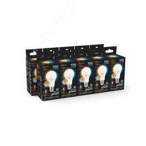 Лампа светодиодная LED 10 Вт 930 лм 2700-4100К А60 груша E27 AC 220В изменяемая цветовая температура Black - фото 3