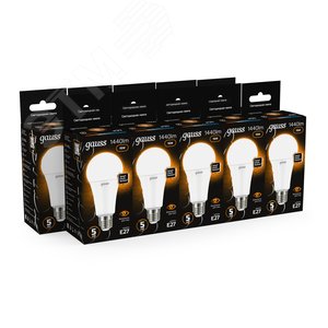 Лампа светодиодная LED 16 Вт 1440 лм 3000К А60 груша теплый E27 AC 220В Black - фото 12