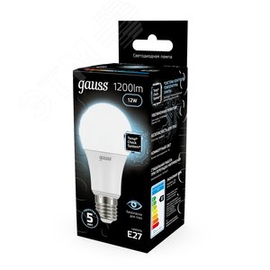 Лампа светодиодная LED 12 Вт 1200 лм 4100К А60 груша нейтральный E27 AC 220В Black - фото 13