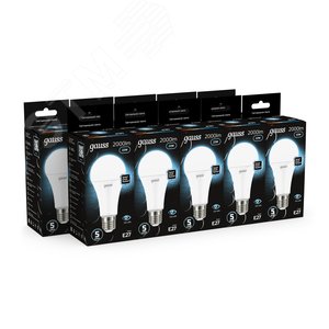 Лампа светодиодная LED 22 Вт 2000 лм 4100К А70 груша нейтральный E27 AC 220В Black - фото 12