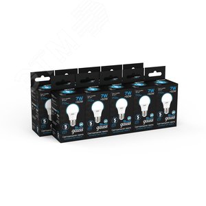 Лампа светодиодная LED 7 Вт 710 лм 6500К А60 груша холодный E27 AC 220В Black - фото 13