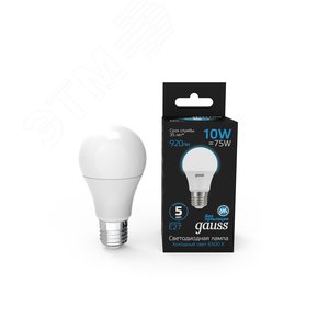 Лампа светодиодная LED 10 Вт 920 лм 6500К А60 груша холодный E27 AC 220В Black - фото 12