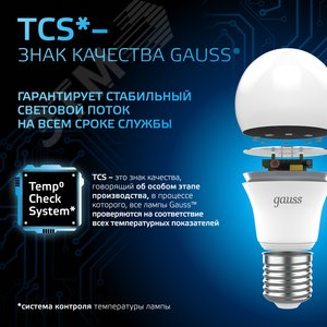 Лампа светодиодная LED 10 Вт 920 лм 6500К А60 груша холодный E27 AC 220В Black - фото 10