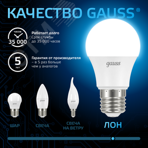 Лампа светодиодная LED 12 Вт 1200 лм 6500К А60 груша холодный E27 AC 220В Black - фото 7