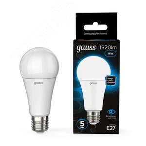 Лампа светодиодная LED 16 Вт 1520 лм 6500К А60 груша холодный E27 AC 220В Black - фото 12