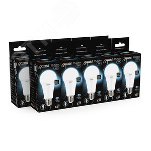 Лампа светодиодная LED 16 Вт 1520 лм 6500К А60 груша холодный E27 AC 220В Black - фото 13