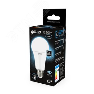 Лампа светодиодная LED 16 Вт 1520 лм 6500К А60 груша холодный E27 AC 220В Black - фото 14