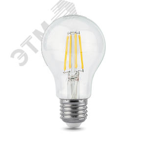 Лампа светодиодная филаментная LED 10 Вт 930 лм 2700К AC185-265В E27 А60 (груша) теплая шаговое диммирование выключателем Black Filament 102802110-S GAUSS