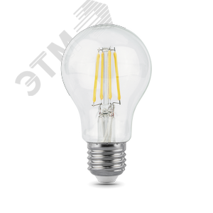 Лампа светодиодная филаментная LED 6 Вт 630 лм 4100К AC185-265В E27 А60 (груша) нейтральный Black Filament