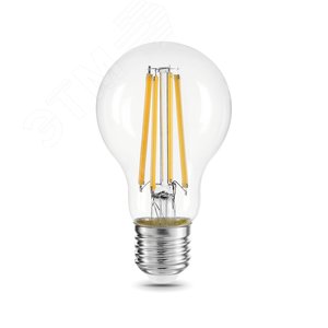 Лампа светодиодная филаментная LED 15 Вт 1400 лм 2700К AC185-265В E27 А60 (груша) теплая  Black Filament Gauss 102902115 GAUSS - 4