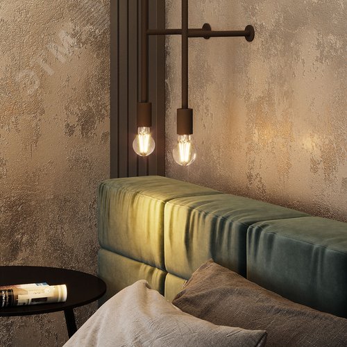 Лампа светодиодная филаментная LED 20 Вт 1800 лм 2700К А60 груша теплый E27 AC 220В прозрачная колба Black Filament - фото 14