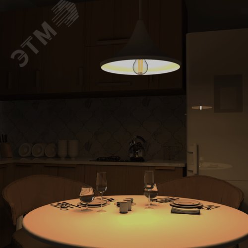 Лампа светодиодная филаментная LED 22 Вт 2000 лм 2700К А70 груша теплый E27 AC 220В прозрачная колба Black Filament - фото 14