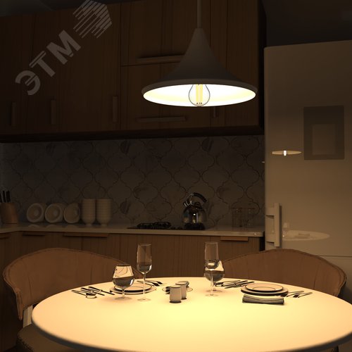 Лампа светодиодная филаментная LED 30 Вт 3000 лм 2700К А70 груша теплый E27 AC 220В прозрачная колба Black Filament - фото 14