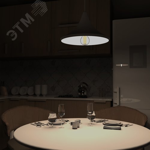 Лампа светодиодная филаментная LED 22 Вт 2100 лм 4100К А70 груша нейтральный E27 AC 220В прозрачная колба Black Filament - фото 14