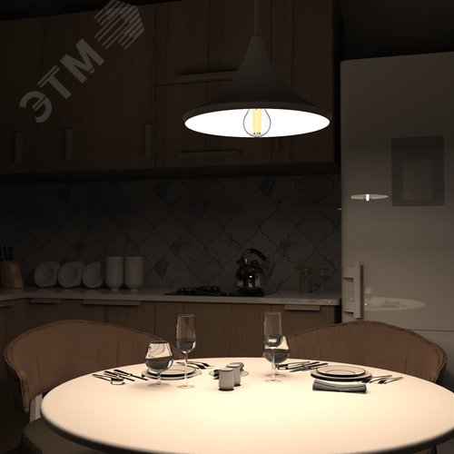 Лампа светодиодная филаментная LED 30 Вт 3100 лм 4100К А70 груша нейтральный E27 AC 220В прозрачная колба Black Filament - фото 14