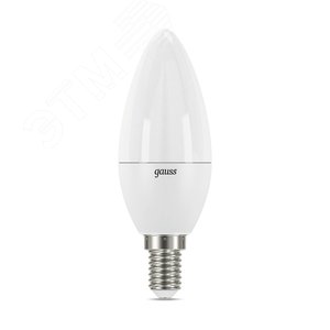 Лампа светодиодная LED 7 Вт 560 лм 3000К AC150-265В E14 свеча теплая диммируемая Black Gauss 103101107-D GAUSS - 5