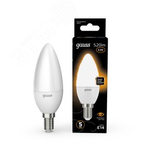 Лампа светодиодная LED 6.5 Вт 520 лм 3000К свеча теплый E14 AC 220В Black - фото 11